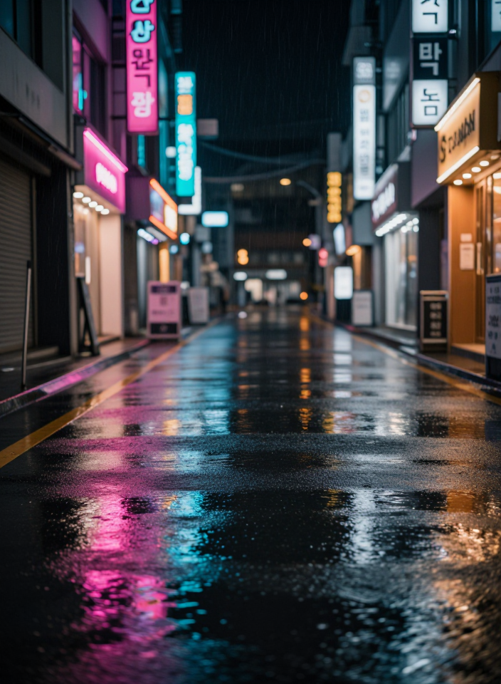 비 온 뒤 서울 거리